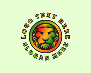 Rasta Lion Jamaican logo