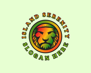 Rasta Lion Jamaican logo