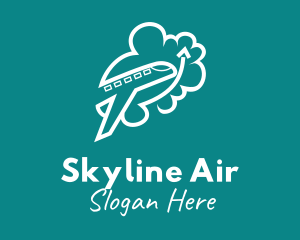 Airplane Cloud Flight Logo