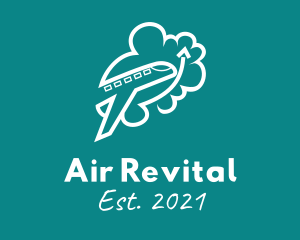 Airplane Cloud Flight logo design