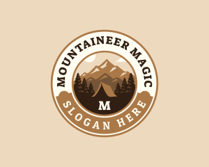 Travel Mountain Camping logo design