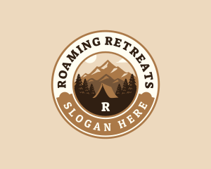 Travel Mountain Camping logo design