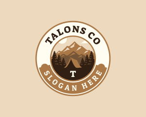 Travel Mountain Camping logo design