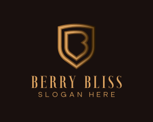 Luxury Shield Crest Letter B logo design