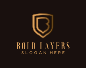 Luxury Shield Crest Letter B logo design