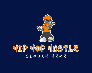 Cool Hip Hop Man logo design