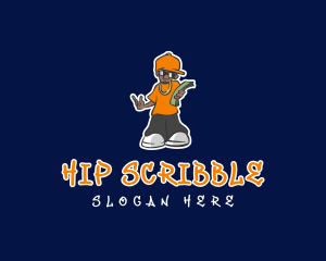 Cool Hip Hop Man logo design