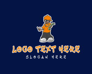 Hip Hop - Cool Hip Hop Man logo design