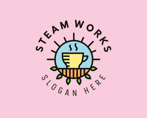 Steam Organic Tea Cup logo