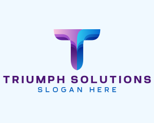 Media Advertising Startup Letter T logo design