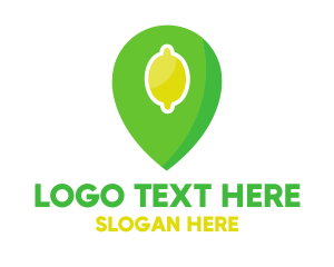 Lemon Location Pin Logo