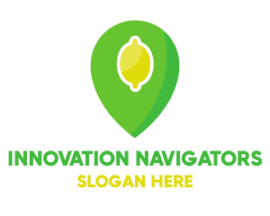 Lemon Location Pin logo design