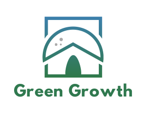 Green Nipa Hut logo design