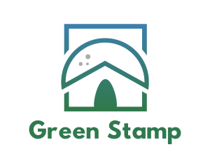 Green Nipa Hut logo design