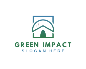 Green Nipa Hut logo