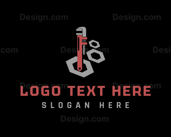 Plumbing Pipe Wrench Logo