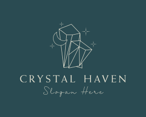 Deluxe Moon Crystal logo design