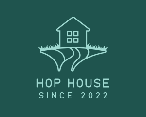 House Lawn Grass Yard logo design