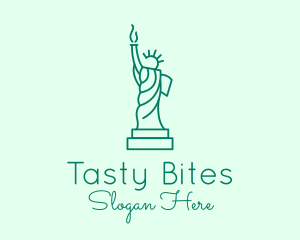 Minimalist Statue of Liberty  logo