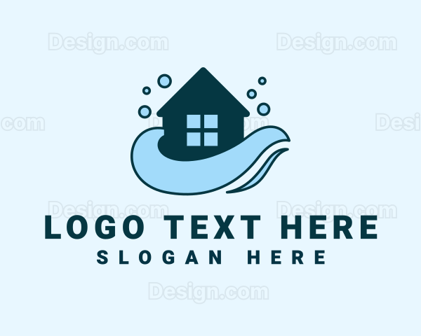 Water Splash Clean House Logo