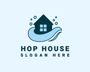 Water Splash Clean House logo design