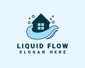 Water Splash Clean House logo design