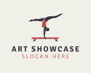 Gymnastics Balance Pose logo design