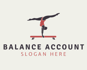 Gymnastics Balance Pose logo design