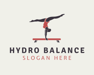 Gymnastics Balance Pose logo design