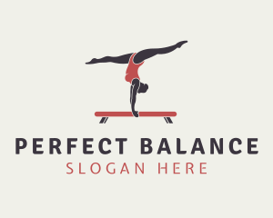 Gymnastics Balance Pose logo design