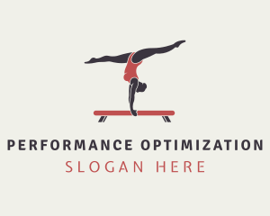 Gymnastics Balance Pose logo design