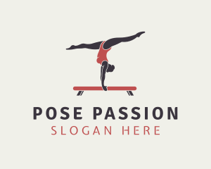 Gymnastics Balance Pose logo design