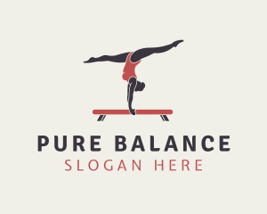 Gymnastics Balance Pose logo design