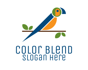 Colorful Macaw Bird logo design