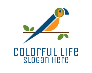 Colorful Macaw Bird logo design