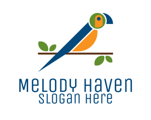 Colorful Macaw Bird logo