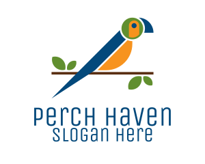 Colorful Macaw Bird logo