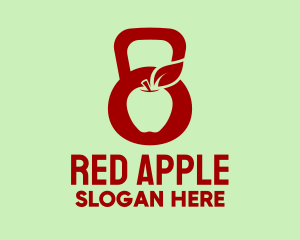 Red Apple Kettlebell  logo design