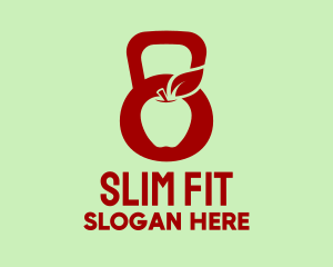 Red Apple Kettlebell  logo design