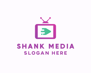 Media Television Screen logo design