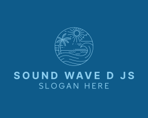 Beach Wave Summer logo design