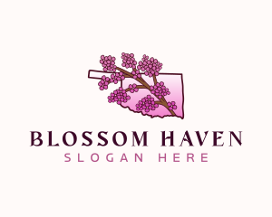 Oklahoma Floral Bloom logo design