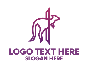 Modern Purple Kangaroo logo