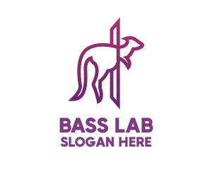 Modern Purple Kangaroo logo design