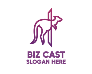 Modern Purple Kangaroo logo