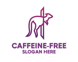 Modern Purple Kangaroo logo design