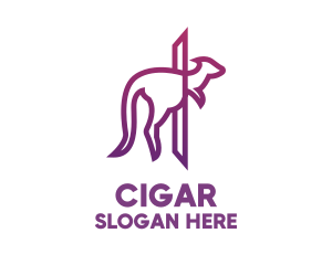 Modern Purple Kangaroo logo design