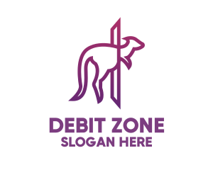 Modern Purple Kangaroo logo design