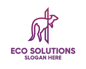 Modern Purple Kangaroo logo