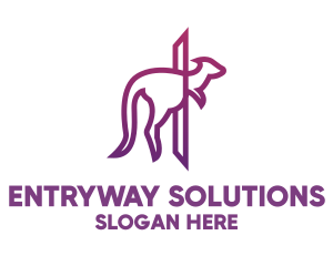 Modern Purple Kangaroo logo